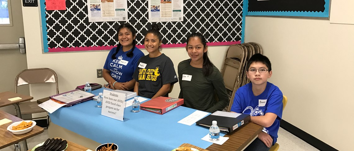 This wonderful group of students is ready to teach curious scholars the benefits of joining the AVID program.