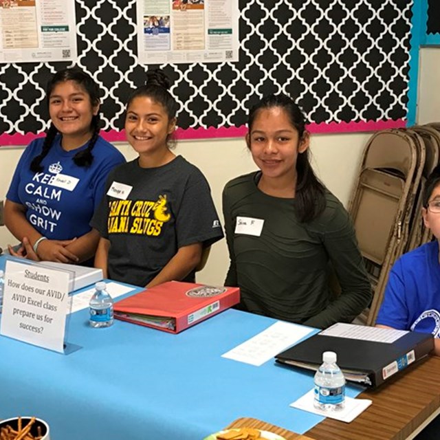 This wonderful group of students is ready to teach curious scholars the benefits of joining the AVID program.
